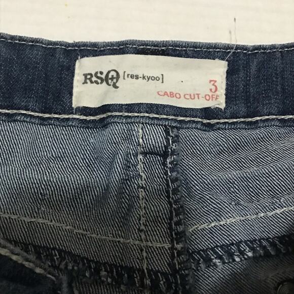 RSQ Cabo Cut-off Distressed Jean shorts Size 3 - Picture 3 of 7